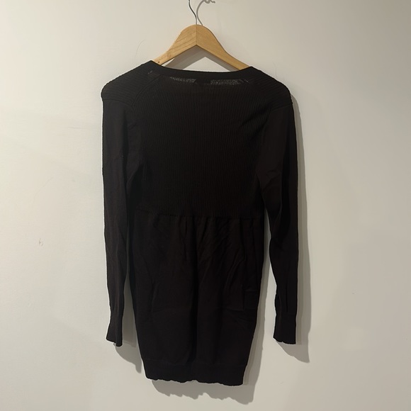 • Eileen Fisher • Women’s Button Down Cardigan Pockets Dark Brown Wool XS - Picture 3 of 3